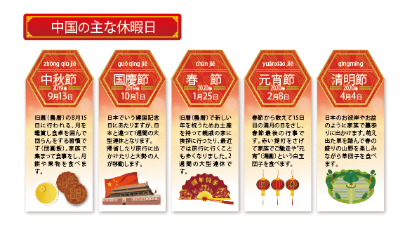 中国休日予定